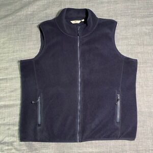 Vineyard Vines Navy Fleece Vest Men's XL Full Zip Outdoor Hike Golf Preppy